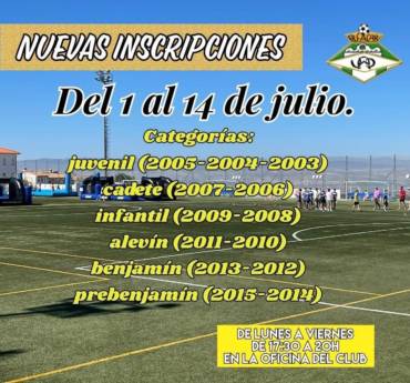 Nuevas inscripciones